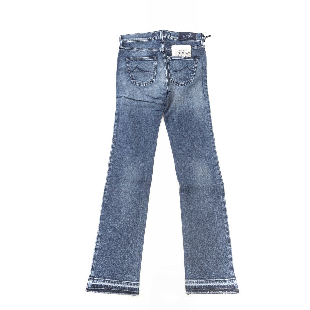 Blue Cotton Women Jeans