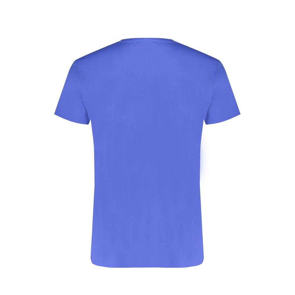 Blue Cotton Men T-Shirt