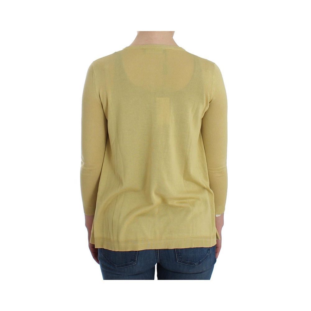 Bicolor Silk Cardigan