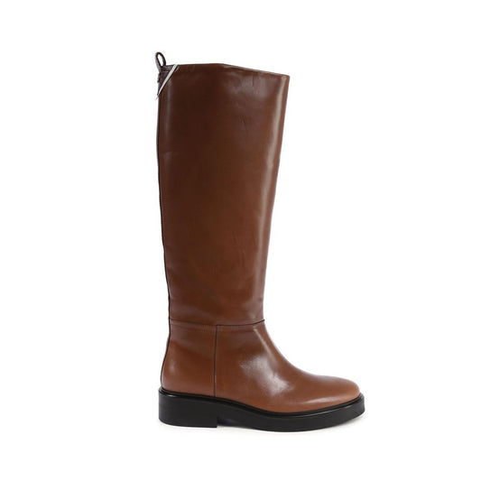 Brown Leather Ankle Boots