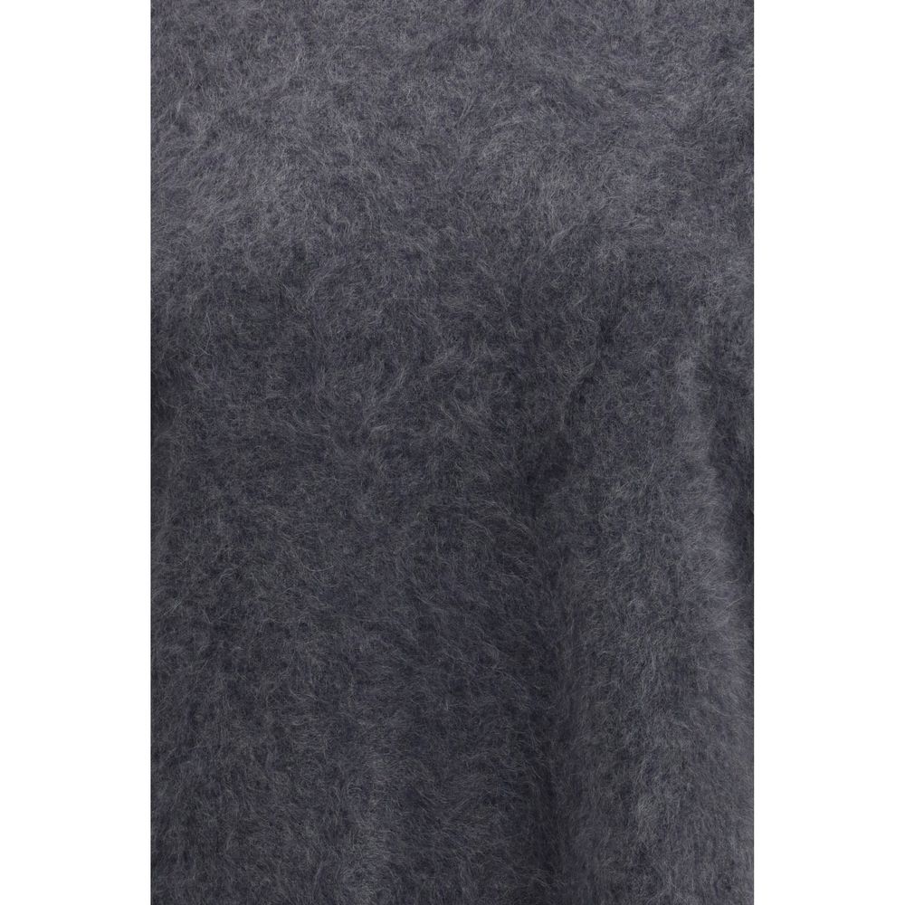 Grey Cashmere Short Sleeve Sweater