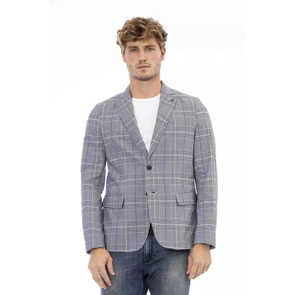 Blue Polyester Blazer
