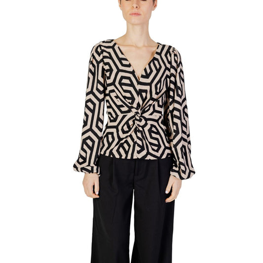 Beige Polyester Blouse
