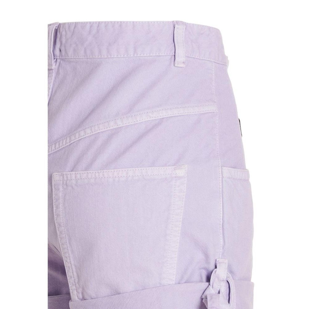 Purple Cotton Shorts