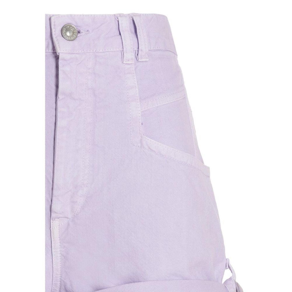 Purple Cotton Shorts