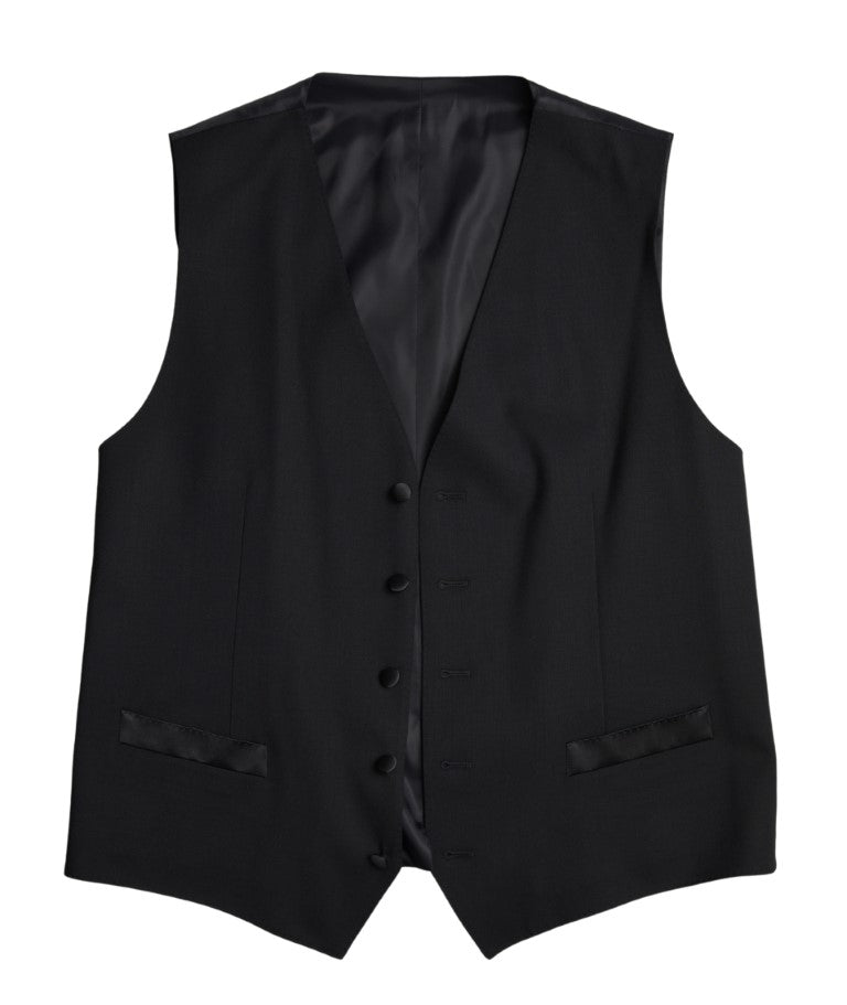 Black Wool Two-Piece Suit