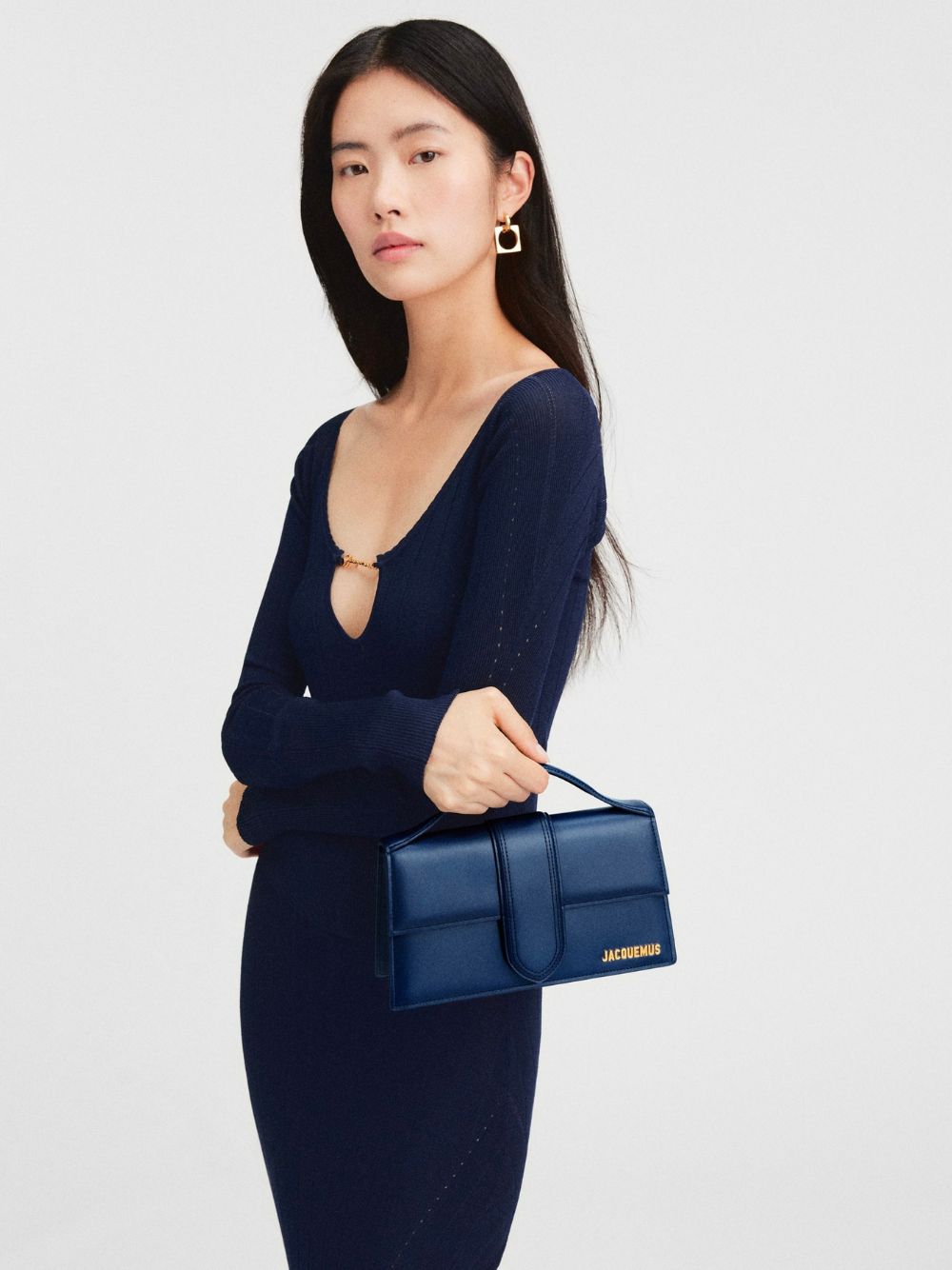 Dark NavyLeather Le Grand Bambino Handbag
