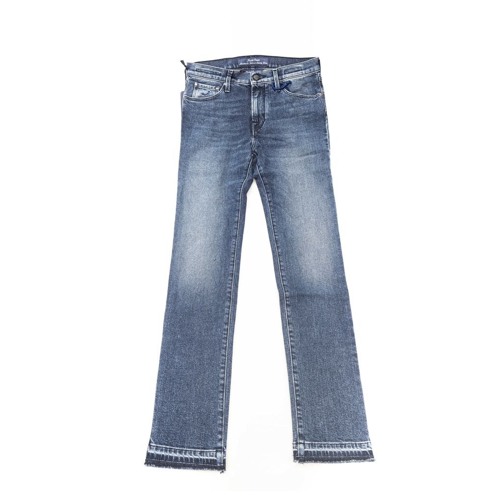 Blue Cotton Women Jeans