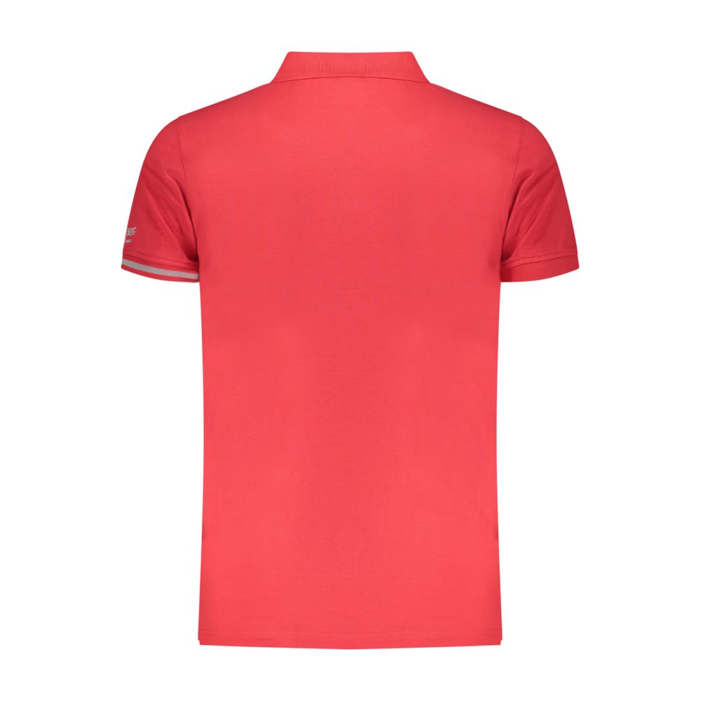 Red Cotton Mens Polo Shirt