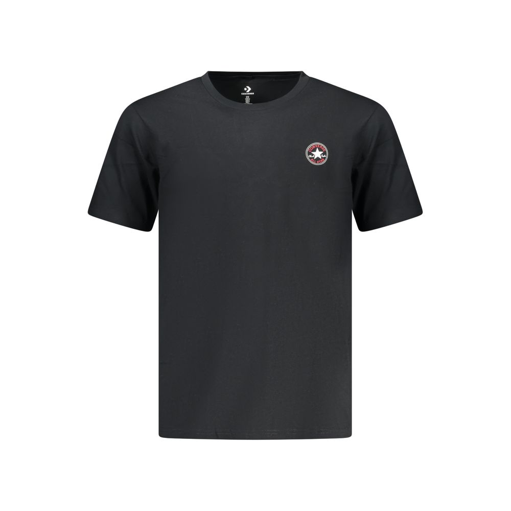 Black Cotton Men T-Shirt