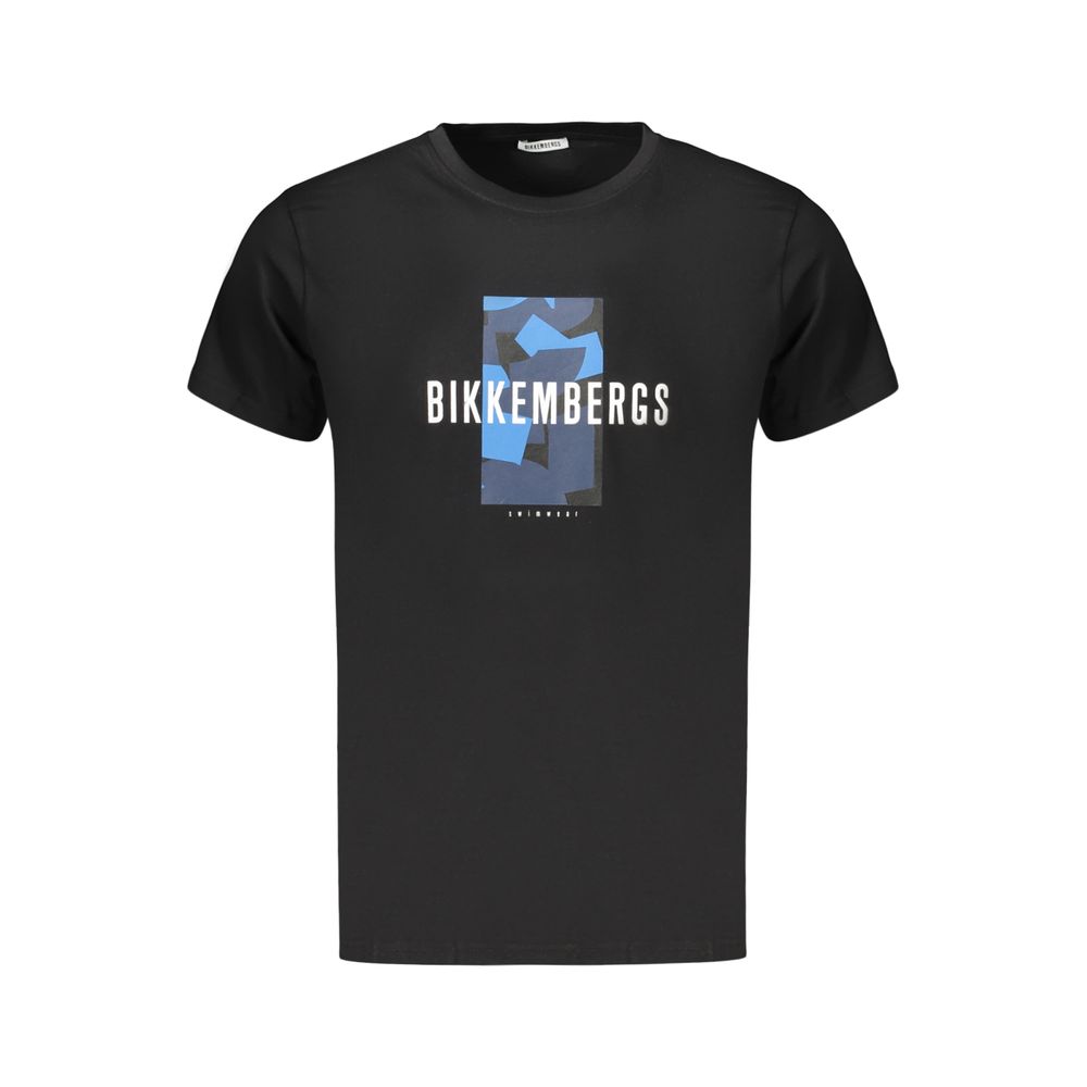 Black Cotton Men T-Shirt