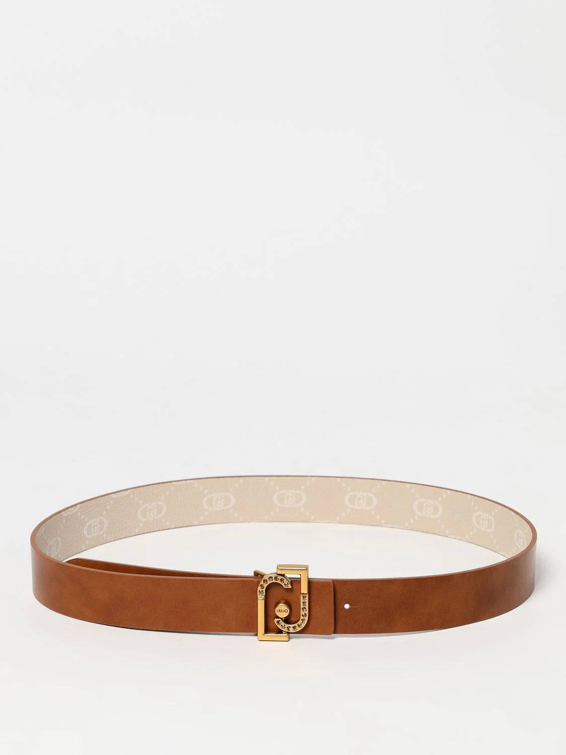 Beige Leather Regular Belt