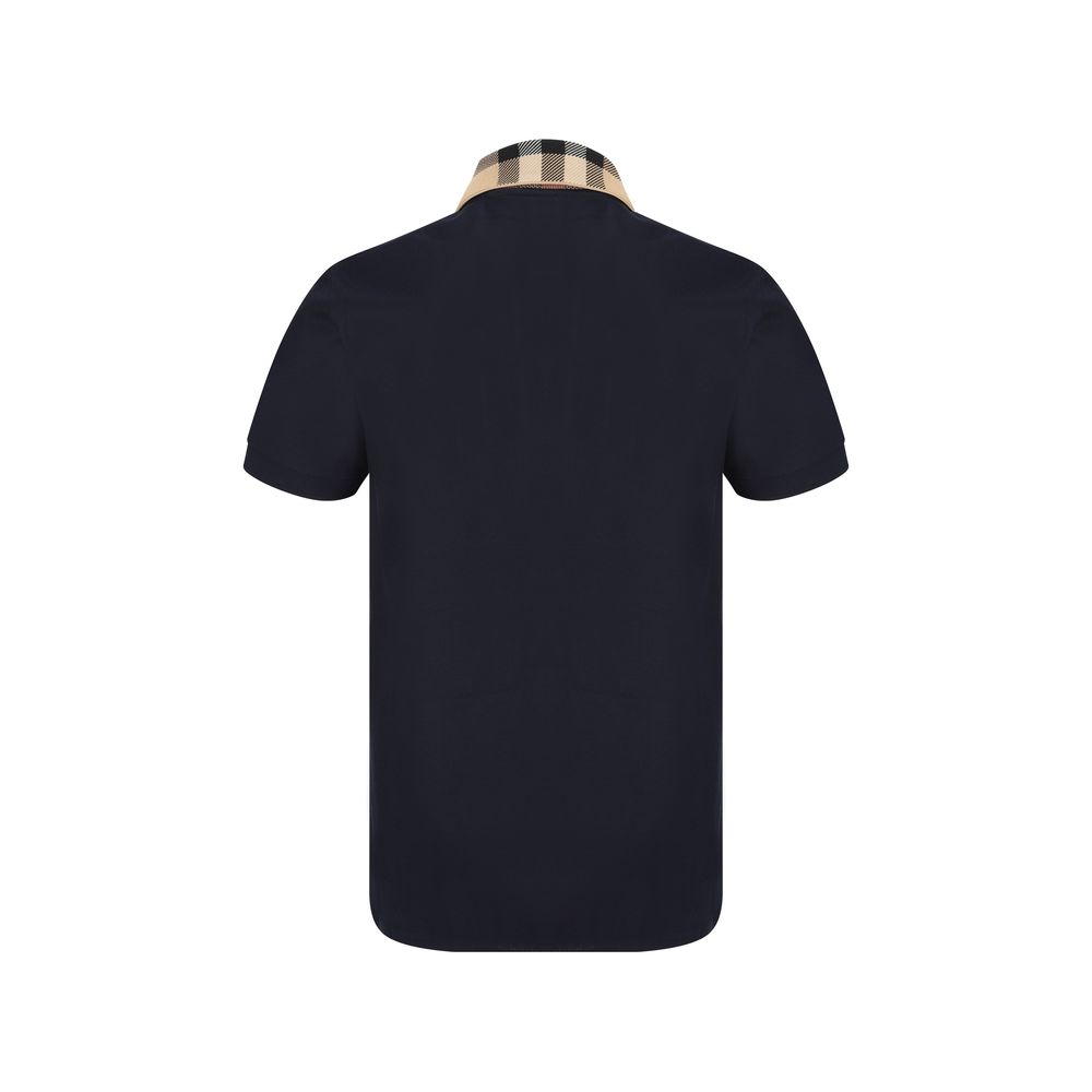 Blue Cotton Polo Shirt