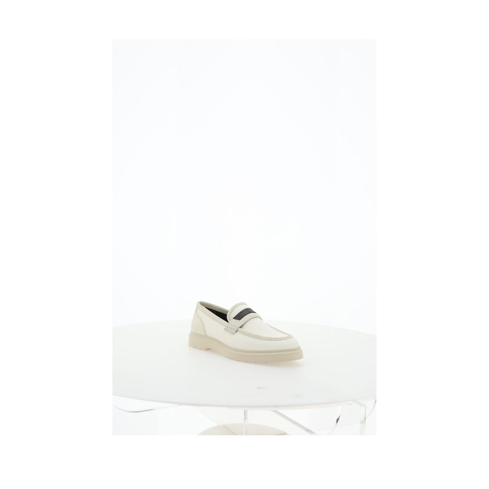 Beige Loafers Shoes
