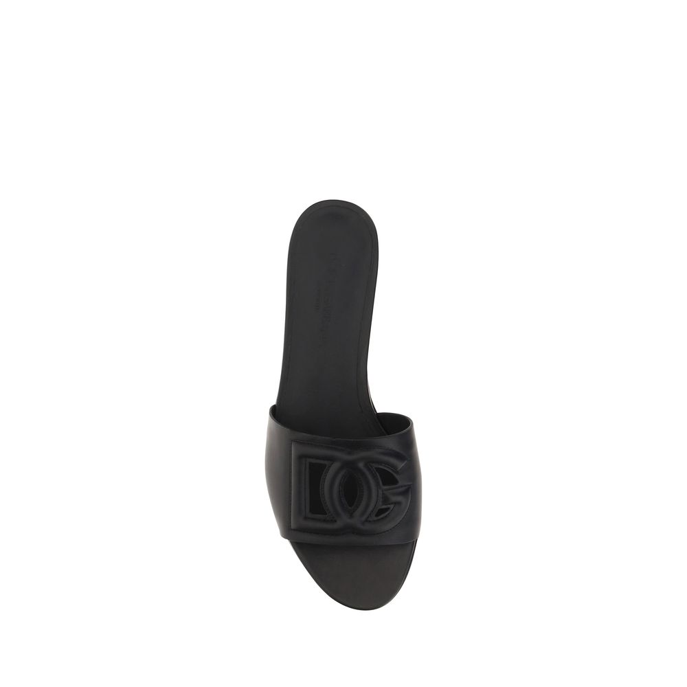 Black Calf Leather Bos Taurus Sandals