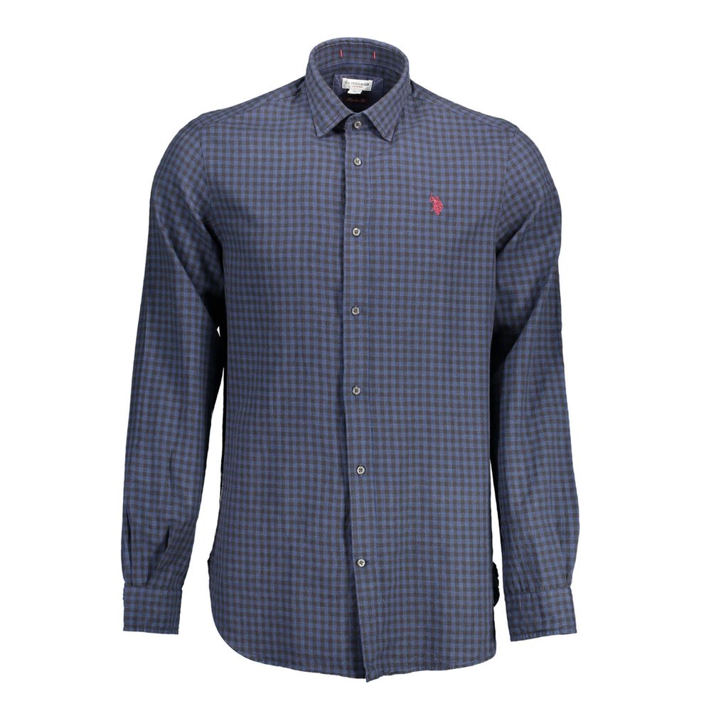 Blue Cotton Men's Shirt
