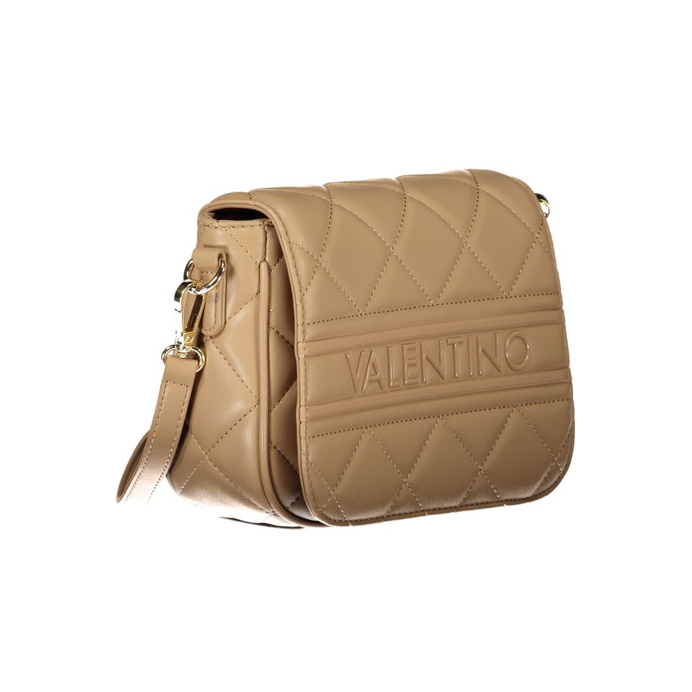 Beige Polyurethane Women Handbag