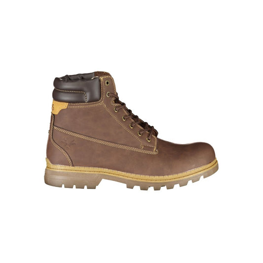 Marrone Poliestere Men Ankle Boot
