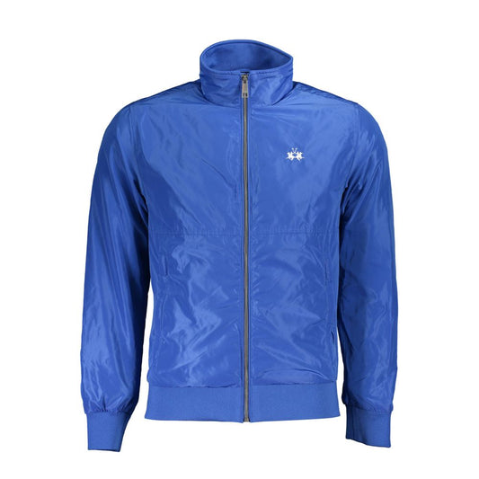 Blu Polyester Men's Jacket