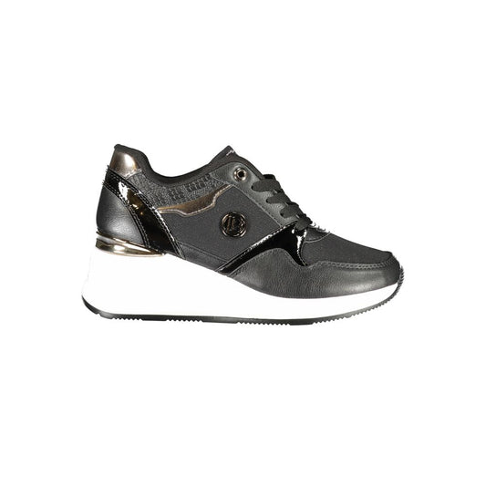Black Polyester Sneaker
