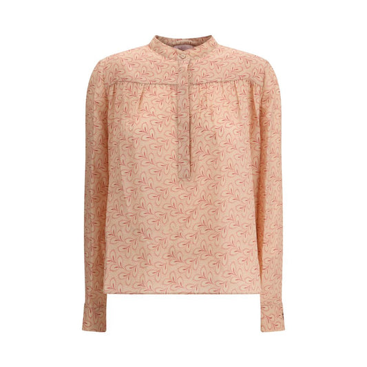 Light Pink Silk Pattern Shirt