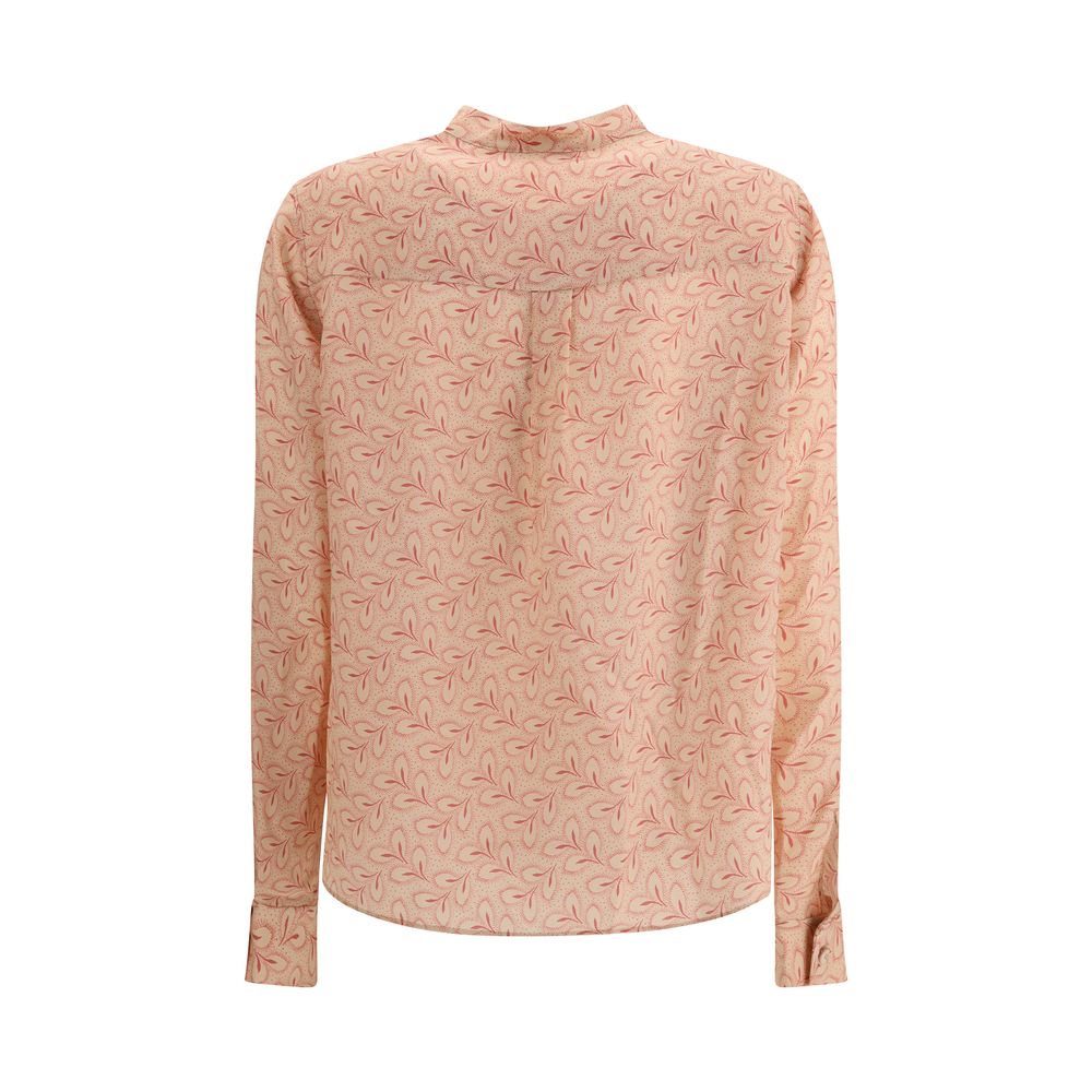 Light Pink Silk Pattern Shirt