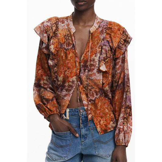 Arancione Viscosa Women Shirt
