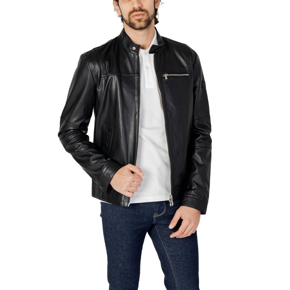 Black Lamb Leather Leather Jacket