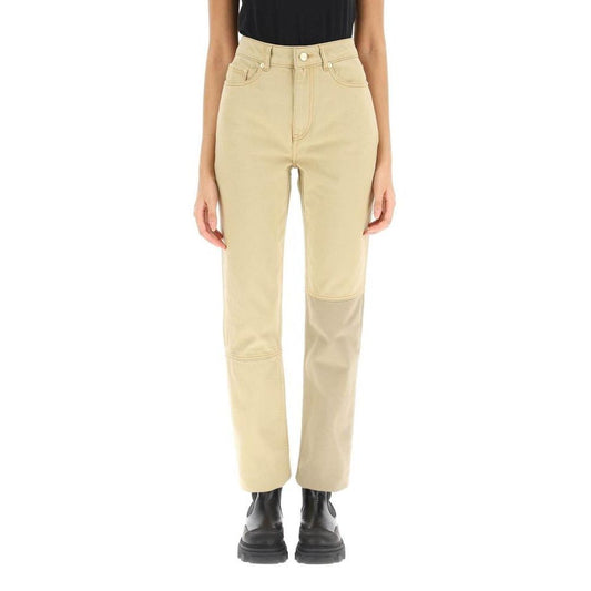 Brown Cotton Jeans Denim