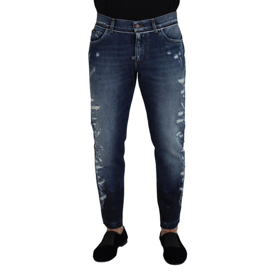 Blue Cotton Jeans Denim